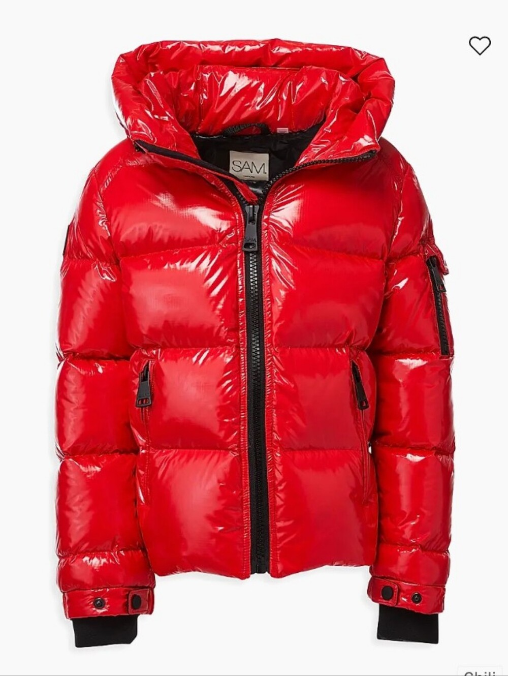 SAM. Kids Glacier Glossy Red Hooded Puffer Jacket